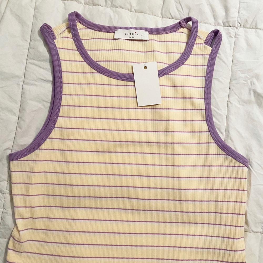 NWT Cut Out Shoulder Strap Tank Top ELODIE - Picture 3 of 4